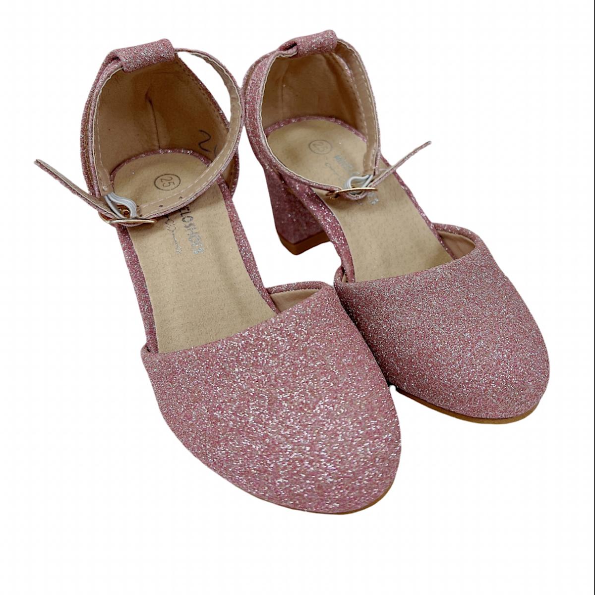 Glitter flats online with ankle strap