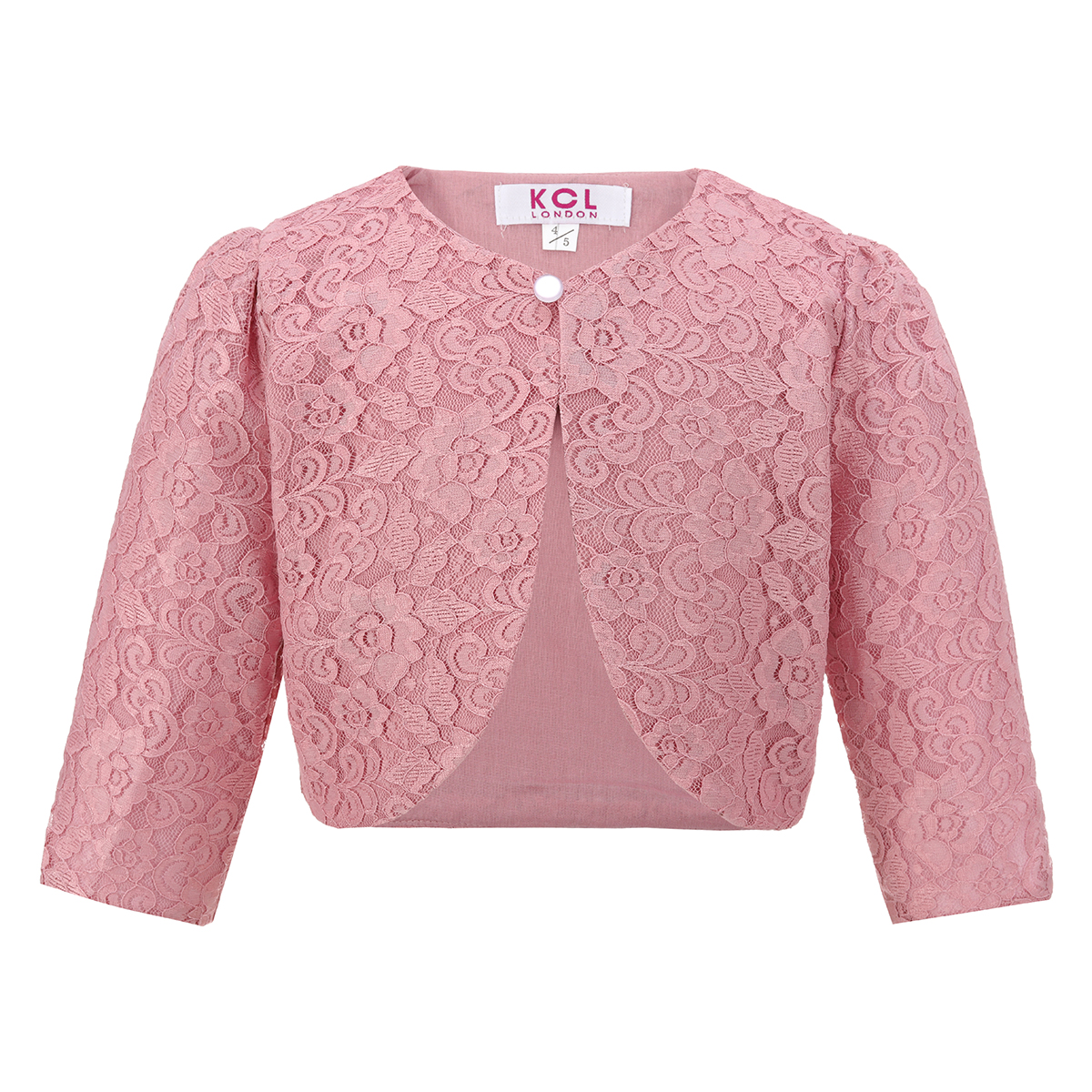 Dusty Pink Floral Lace Bolero Shrug 313